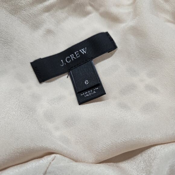 J Crew One Shoulder Ruffle Eyelet Top sz 6 White Cotton Nude Lining Boho Fairy - Picture 8 of 13